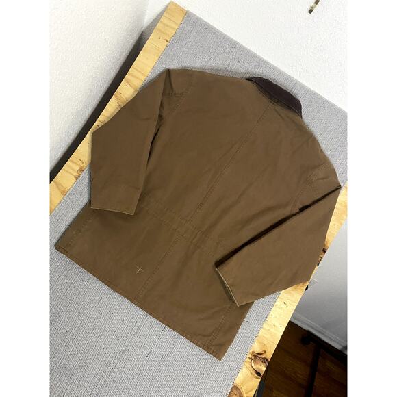 Club Room Vintage Upland Hunting Jacket Men L Brown Corduroy/Leather Trim Canvas - Picture 9 of 14